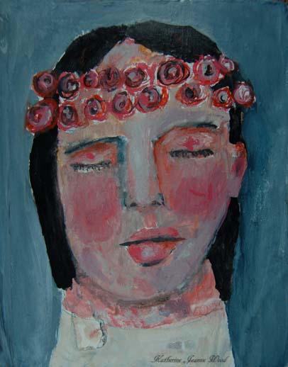 Katherine Wood - 9x12 Flowers in Her Hair