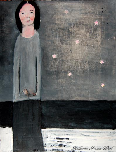 Katherine Jeanne Wood - 11x14 Wish Upon the Pink Stars No 2  01
