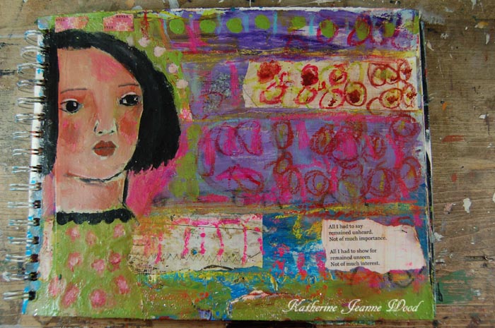Katherine Jeanne Wood - little girl in my art journal