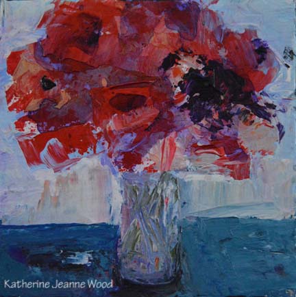 Katherine Jeanne Wood - 4x4 Flower Series No 30