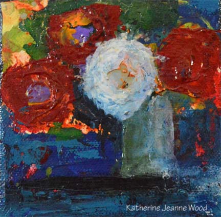 Katherine Jeanne Wood - 4x4 Flower Series No 37 01