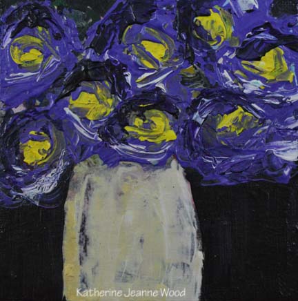 Katherine Jeanne Wood - 4x4 Flower Series No 41 01
