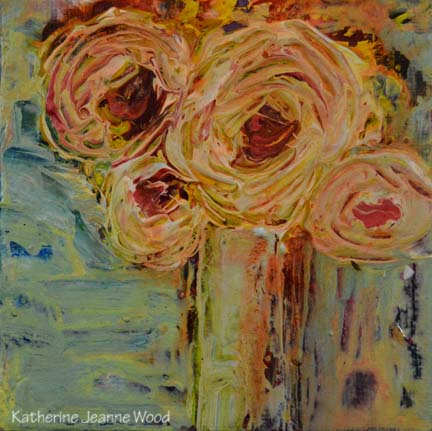 Katherine Jeanne Wood - 4x4 Flower Series No 42 01