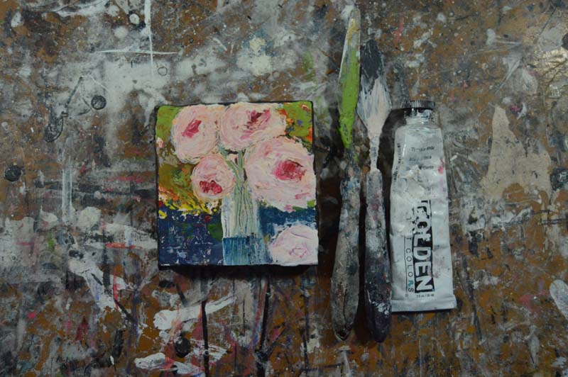 Katherine Jeanne Wood - 4x4 Flower Series No 52 02