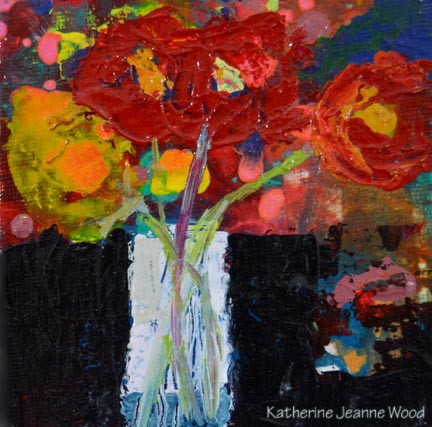 Katherine Jeanne Wood - 4x4 Flower Series No 63 01