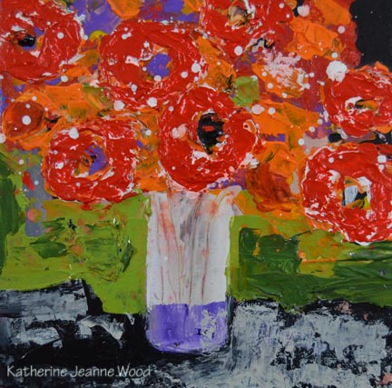 Katherine Jeanne Wood - 6x6 Flower Series No 68 01