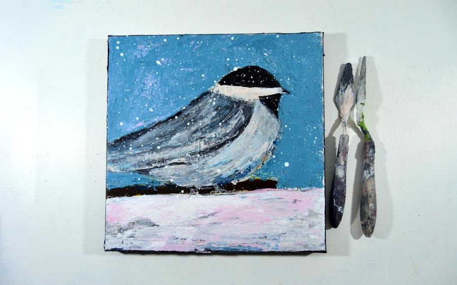 Katherine Jeanne Wood - 10x10 Oil Bird Series No 23 2