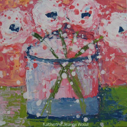Katherine Jeanne Wood - 6x6 Flower Series No 77 01