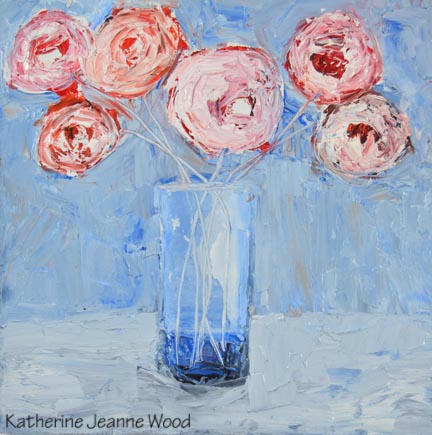 Katherine Jeanne Wood - 6x6 Oil Flower Series No 127 01