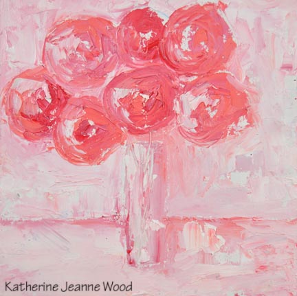Katherine Jeanne Wood - 6x6 Oil Flower Series No 128 01