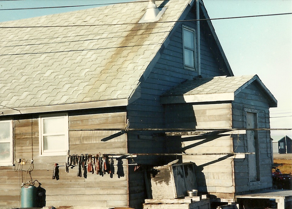 Katie Jeanne Wood - old house, laundry on clothesline