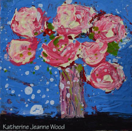 Katherine Jeanne Wood - 4x4 Flower Series No 135 01