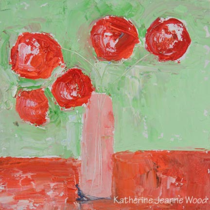 Katherine Jeanne Wood - 6x6 Flower Series No 131 01