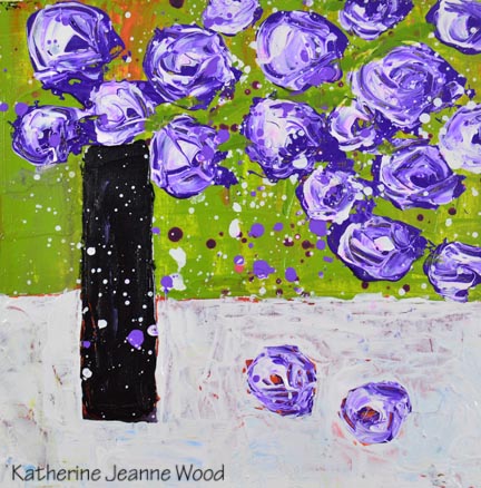 Katherine Jeanne Wood - 6x6 Flower Series No 132 01.