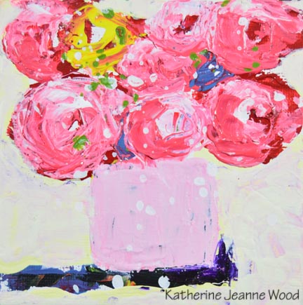 Katherine Jeanne Wood - 4x4 Flower Series No 155 01
