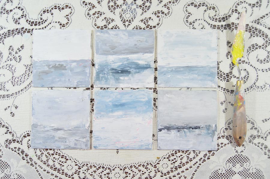 Katherine Jeanne Wood - 4x4 Abstract Landsscape Set No 1 02