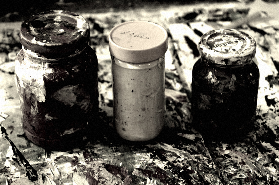 Katherine Jeanne Wood - 3 jars of paint