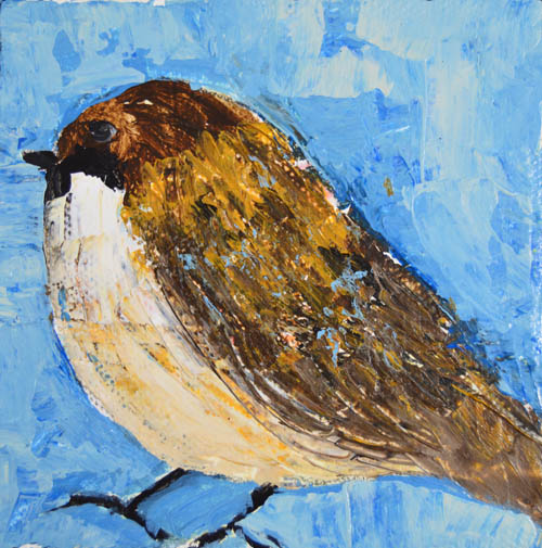 Katherine Jeanne Wood - 4x4 Bird Series No 47 01