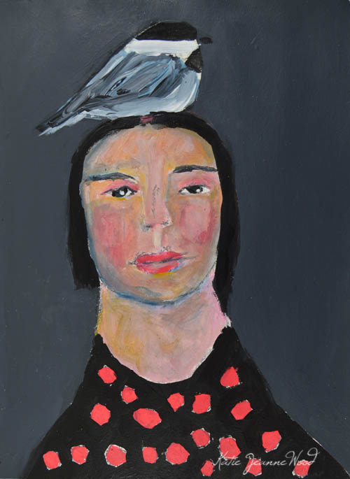 Katherine Jeanne Wood - Birdy on Her Head No 6