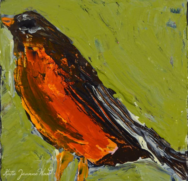 Katherine Jeanne Wood - 4x4 Bird Series No 80 01