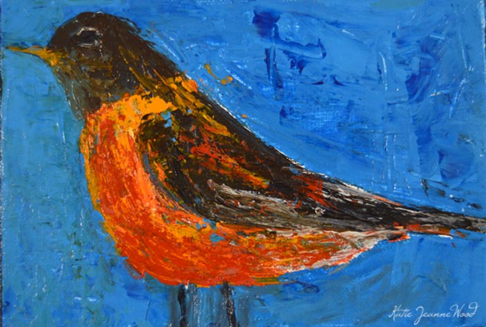 Katherine Jeanne Wood - 5x7 Bird Series No 76 01
