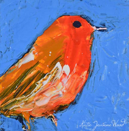 Katherine Jeanne Wood - 4x4 Bird Series No 36 01