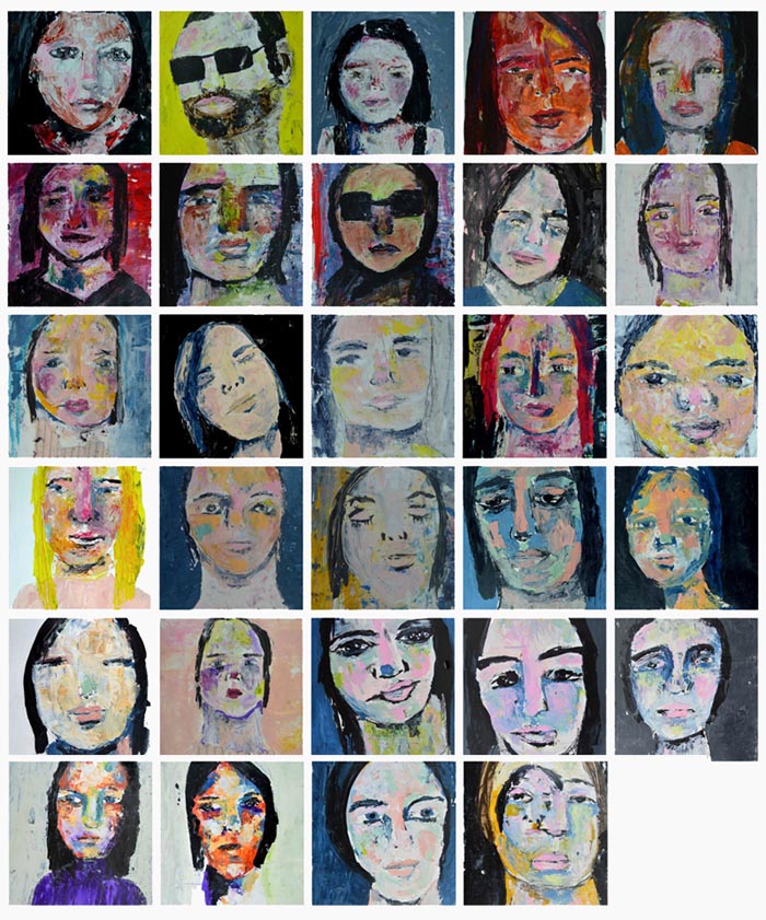 Katherine Jeanne Wood - 29 faces collage