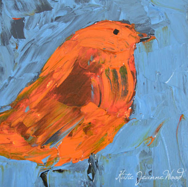 Katherine Jeanne Wood - 4x4 Bird Series No 40 01