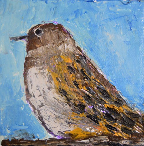 Katherine Jeanne Wood - 4x4 Bird Series No 46 01