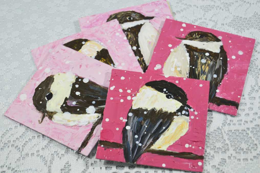 Katie Jeanne Wood - pink bird paintings 2