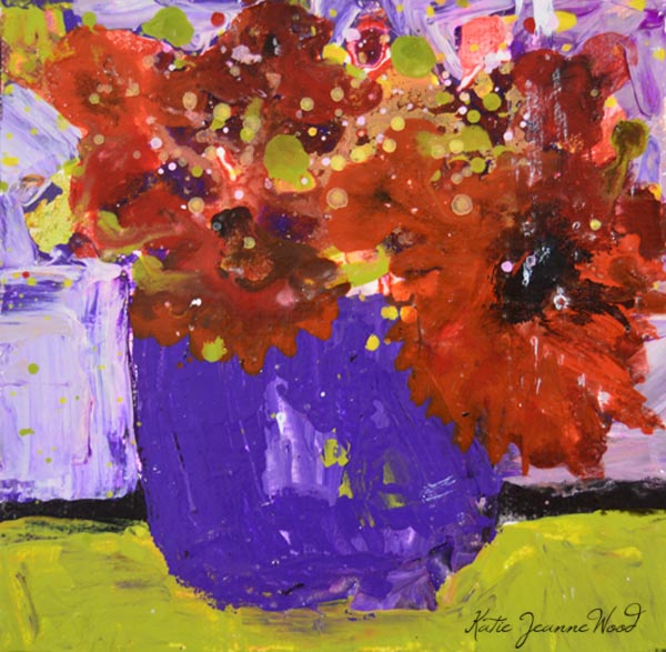 Katherine Jeanne Wood - 6x6 Flower Series No 250 01