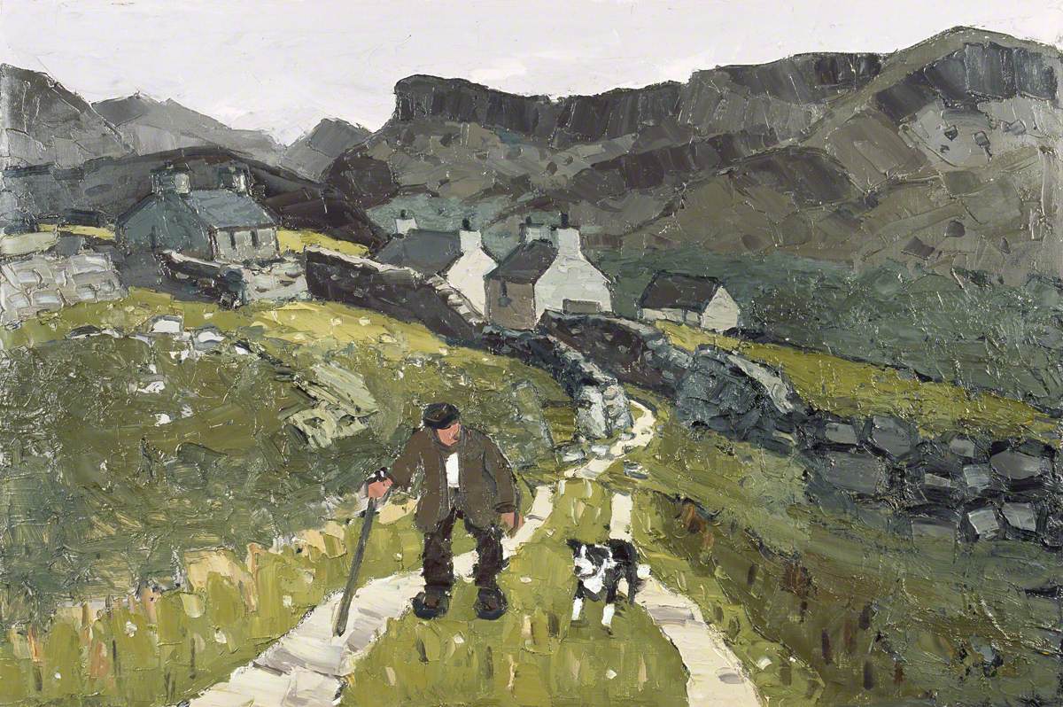 Williams, Kyffin, 1918-2006; The Way to the Cottages