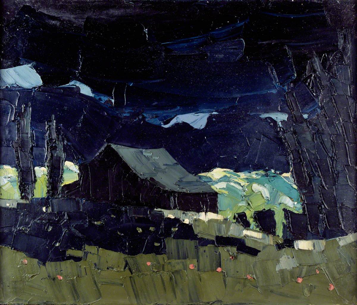 Williams, Kyffin, 1918-2006; Barn in a Patagonian Landscape