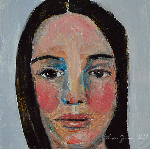 Speechless oil portrait painting by Katie Jeanne Wood