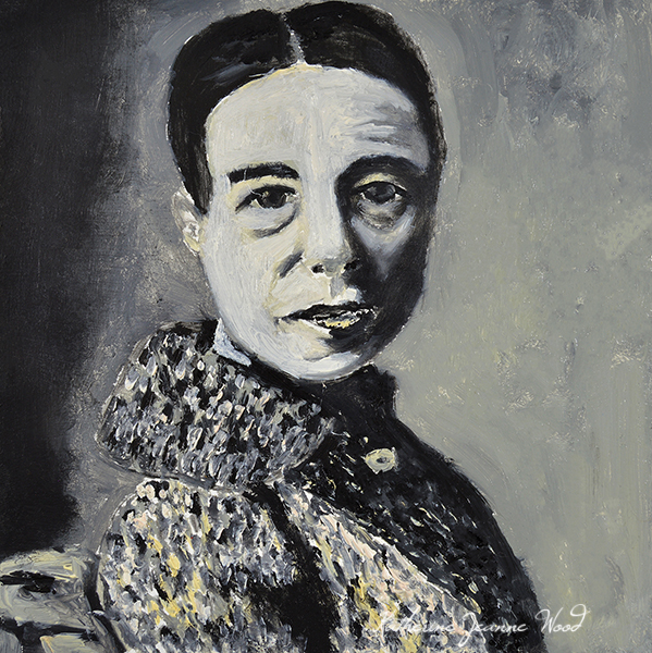 Katherine Jeanne Wood - Simone de Beauvoir oil portrait painting