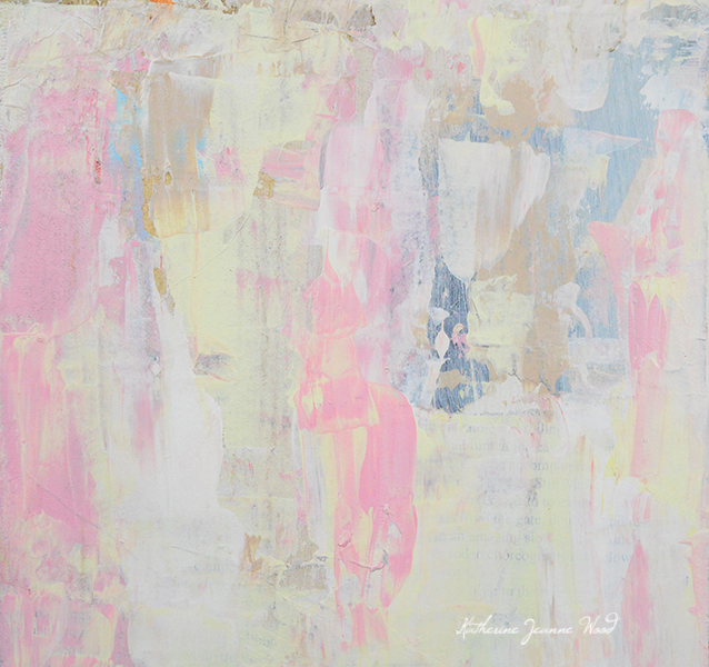 Pink & Yellow Pastel Painting - Middle of the Room by Katherine Jeanne Wood
