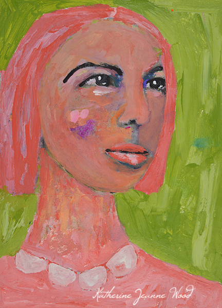 Katherine Jeanne Wood portrait painting - Stay Classy portrait painting