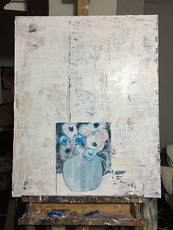 Katherine Jeanne Wood - 205 white farmhouse abstract painting