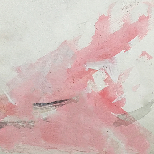 Katherine Jeanne Wood - 212 Pink & white abstract painting
