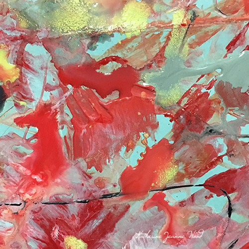 Katie Jeanne Wood - 233 Daily painting - red abstract painting