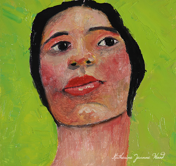 Katie Jeanne Wood - 341 Contemplating Changes oil portrait painting