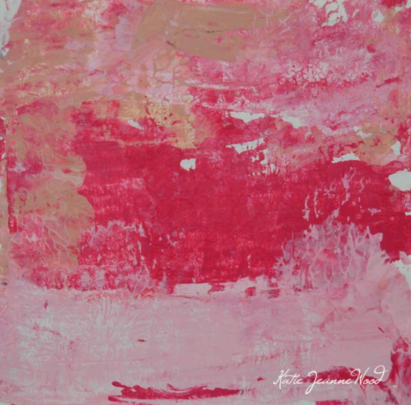 Katherine Jeanne Wood - Pink Abstract Painting No 64
