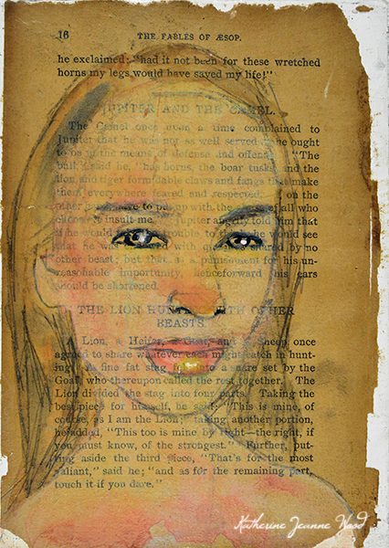 Touch It If You Dare - book page portrait art by Katie Jeanne Wood
