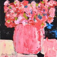 Katherine Jeanne Wood - Pink flower painting