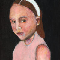 Katie Jeanne Wood - Alice acrylic child portrait painting