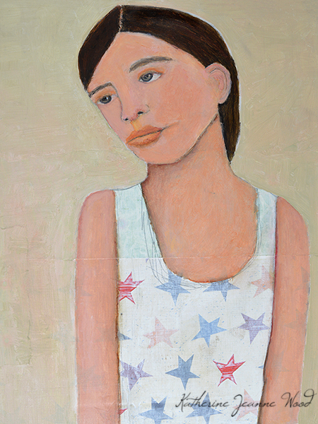 Katherine Jeanne Wood - Miss Independent oil portrait painting