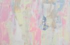 Pink & Yellow Pastel Abstract Painting - Middle of the Room by Katherine Jeanne Wood