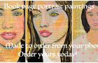 Custom order book page portrait paintings. Made from your photo.