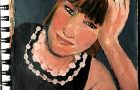 Katie Jeanne Wood - 267 Daily painting portrait