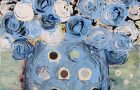 Katie Jeanne Wood - 312 blue floral painting